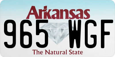 AR license plate 965WGF
