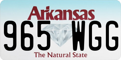 AR license plate 965WGG