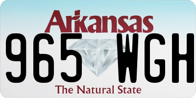 AR license plate 965WGH