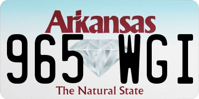 AR license plate 965WGI