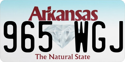 AR license plate 965WGJ