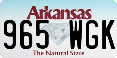 AR license plate 965WGK
