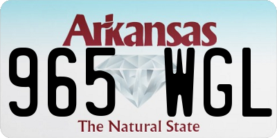 AR license plate 965WGL