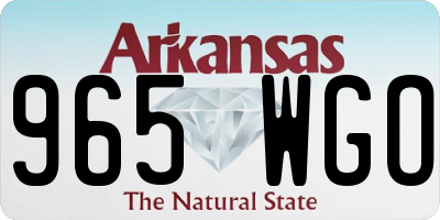 AR license plate 965WGO