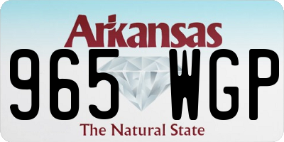 AR license plate 965WGP