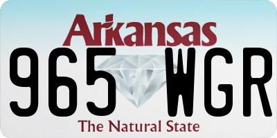AR license plate 965WGR