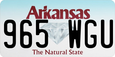 AR license plate 965WGU