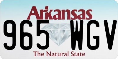 AR license plate 965WGV