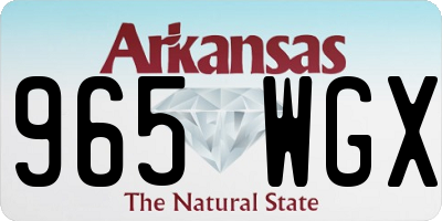 AR license plate 965WGX