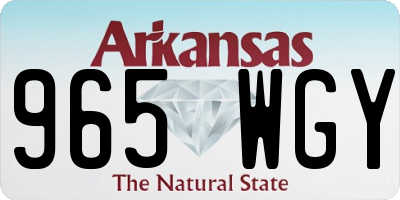 AR license plate 965WGY