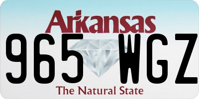 AR license plate 965WGZ