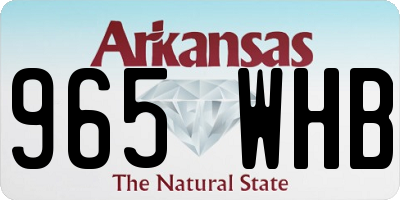 AR license plate 965WHB