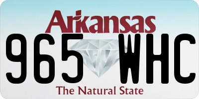 AR license plate 965WHC