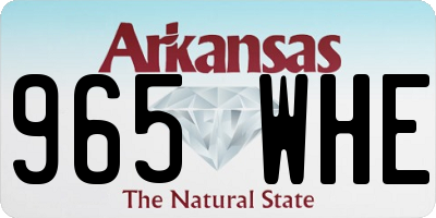 AR license plate 965WHE