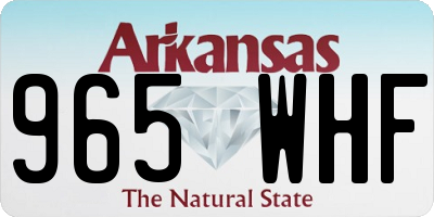 AR license plate 965WHF
