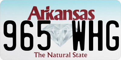 AR license plate 965WHG