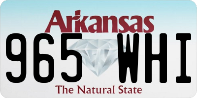 AR license plate 965WHI
