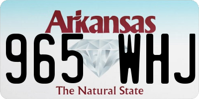 AR license plate 965WHJ