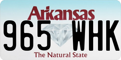 AR license plate 965WHK