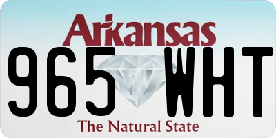 AR license plate 965WHT