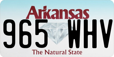 AR license plate 965WHV