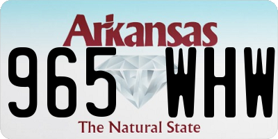 AR license plate 965WHW