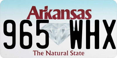 AR license plate 965WHX