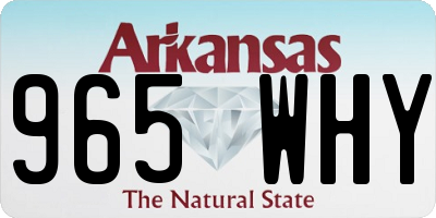 AR license plate 965WHY