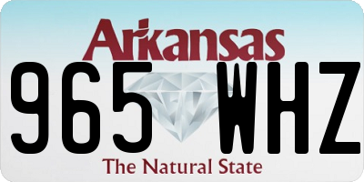AR license plate 965WHZ