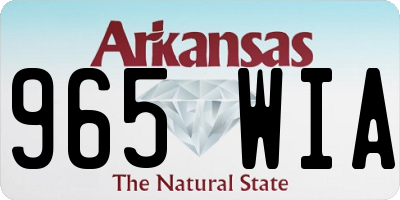 AR license plate 965WIA