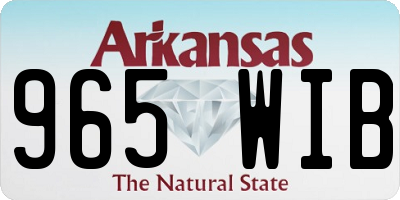 AR license plate 965WIB