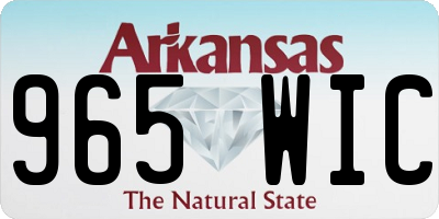AR license plate 965WIC