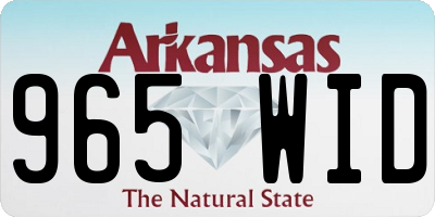 AR license plate 965WID
