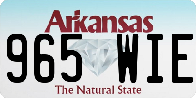 AR license plate 965WIE