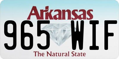 AR license plate 965WIF