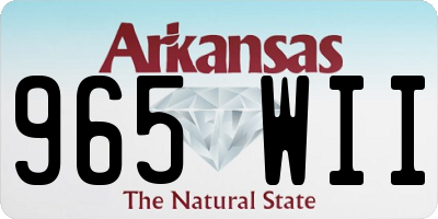 AR license plate 965WII