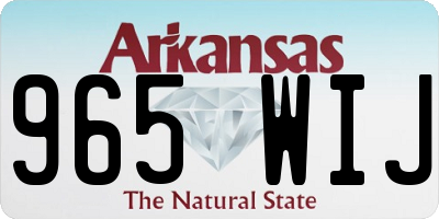 AR license plate 965WIJ