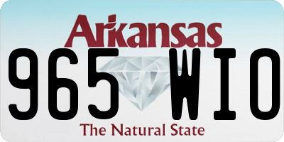 AR license plate 965WIO