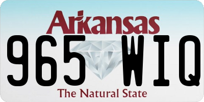 AR license plate 965WIQ