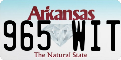 AR license plate 965WIT