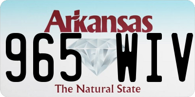 AR license plate 965WIV