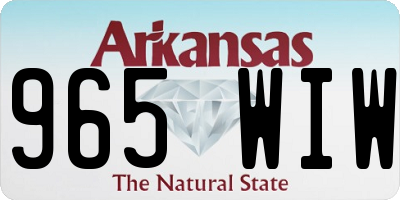 AR license plate 965WIW