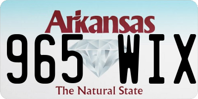 AR license plate 965WIX