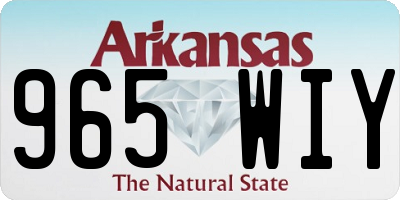 AR license plate 965WIY