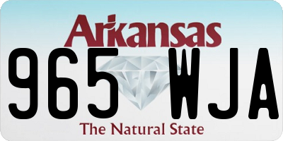 AR license plate 965WJA