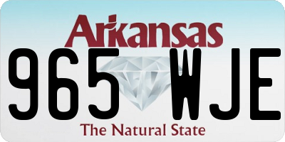 AR license plate 965WJE