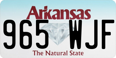 AR license plate 965WJF