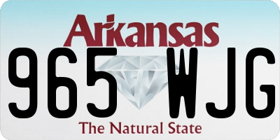 AR license plate 965WJG