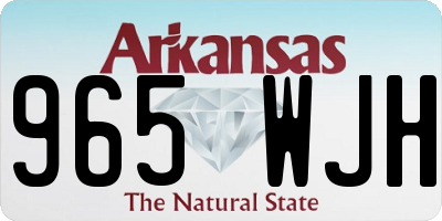AR license plate 965WJH