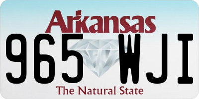 AR license plate 965WJI